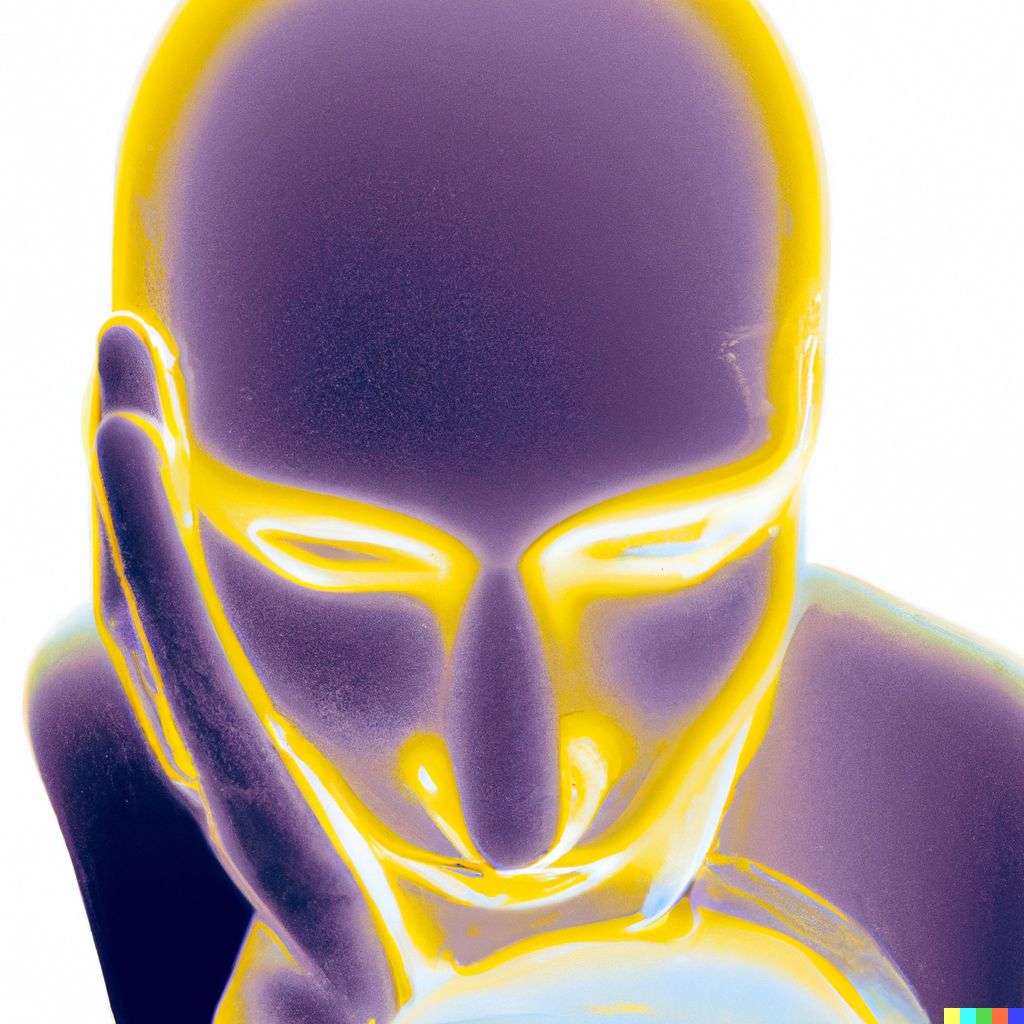 a representation of anxiety, digital art, faux-3D style